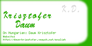 krisztofer daum business card